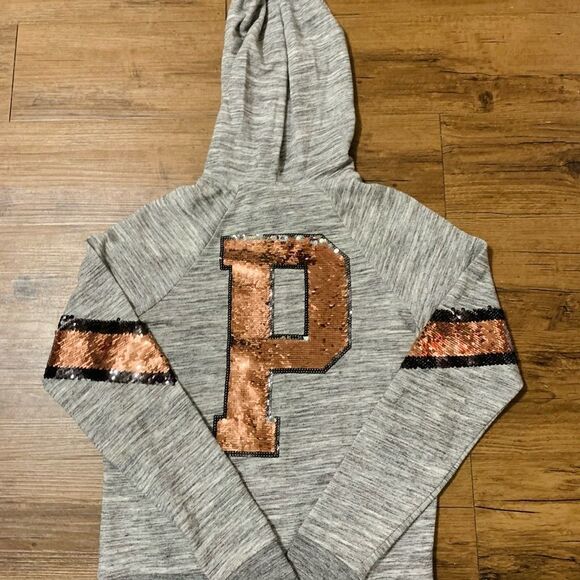 VS PINK REVERSIBLE BLING HOODIE WITH JOGGERS OUTFIT SET XS - Picture 6 of 13